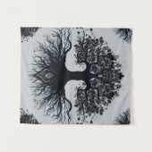 Dark Mystic Tree of Life Tapestry Wandkleed (Voorkant (horizontaal))