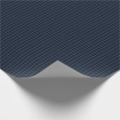 Dark Navy Blue and Black Gingham Plaid Checkered Cadeaupapier (Hoek)
