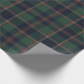 Dark Navy Blue Red Green Plaid Pattern Holiday Cadeaupapier (Hoek)