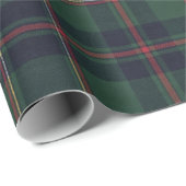 Dark Navy Blue Red Green Plaid Pattern Holiday Cadeaupapier (Rol Hoek)