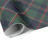 Dark Navy Blue Red Green Plaid Pattern Holiday Cadeaupapier (Rol Hoek)