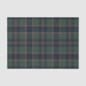 Dark Navy Blue Red Green Plaid Tissue Paper Tissuepapier (Voorkant)
