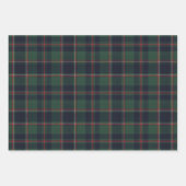 Dark Navy Blue Red Green Plaid Wrapping Paper (Voorkant)