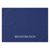 Dark Navy Blue Registratiebalie Tafelkleed (Voorkant (Horizontaal))