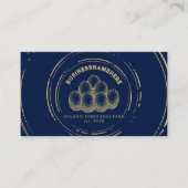 Dark Navy kippeneieren QR-code Visitekaartje (Voorkant)