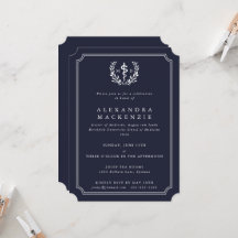 Dark Navy MD Asclepius + Laurel Wreated Afstuderen