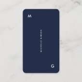 Dark Navy Modern Eenvoudige Professioneel Visitekaartje (Voorkant)