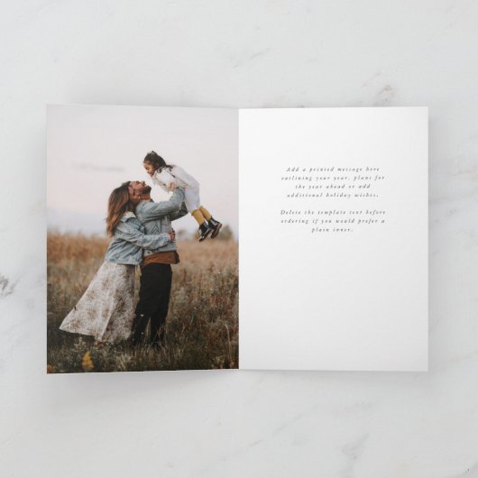 Dark Navy Scripture Cross Kerst / Vakantie Kaart (Binnen)