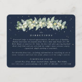 Dark Navy Snowberry+Eucalyptus Garland Routebeschr Informatiekaartje (Voorkant)