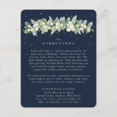 Dark Navy Snowberry+Eucalyptus Garland Routebeschr Informatiekaartje (Voorkant)