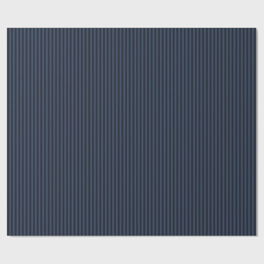 Dark Navy Striped Cadeaupapier (Vlak)