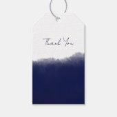 Dark Navy Watercolor Cadeaulabel (Voorkant)