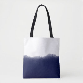 Dark Navy Watercolor Tote Bag