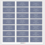 Dark Navy Wedding Guest Address Sticker<br><div class="desc">Deze Dark Navy bruiloft gastadres sticker is precies wat je zocht om je eenvoudige rustige huidsbruiloft te voltooien. Het is zeker dat het je kleurrijke minimalistische vibe op een mooie manier bij elkaar brengt! Houd het zoals is, of verkies om het met uw foto's te personaliseren! Je kunt ook naar...</div>