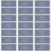 Dark Navy Wedding Guest Address Sticker (Voorkant)