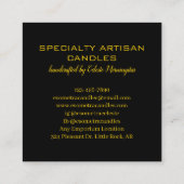 Dark Neon Esoteric Artisan Candle Company Vierkante Visitekaartje (Achterkant)