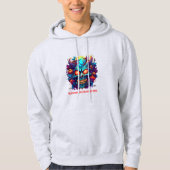 "Dark Neon Skull – Halloween design Hoodie (Voorkant)