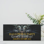 Dark Night Angel Halloween Party Invitation Kaart (Staand voorkant)
