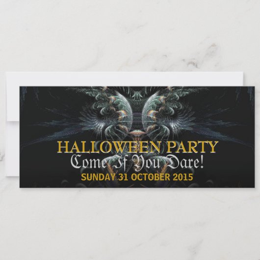Dark Night Angel Halloween Party Invitation Kaart (Voorkant)