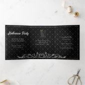 Dark Night Halloween Party Drieluik Uitnodiging (Binnen)