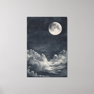 Dark Night Sky Canvas Afdruk