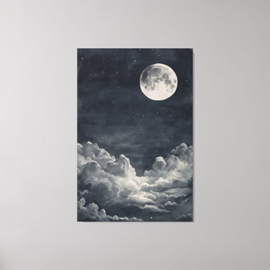 Dark Night Sky Canvas Afdruk (Voorkant)