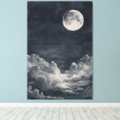 Dark Night Sky Canvas Afdruk (Insitu (Houten vloer))
