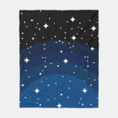 Dark Night Sky Sterren Patroon Fleece Deken (Voorkant)