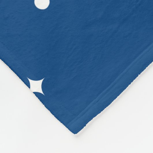 Dark Night Sky Sterren Patroon Fleece Deken (Hoek)
