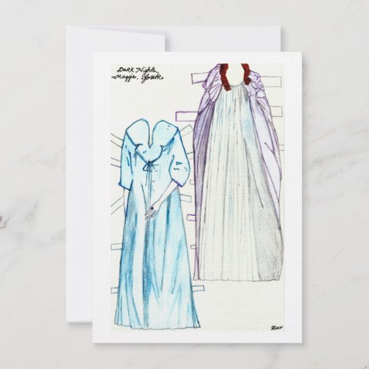 Dark Nights Linnen Papier Doll Modes voor Maggie Kaart (Voorkant)