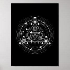 Dark occult style sacred geometry poster