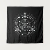 Dark occult style sacred geometry wandkleed (Voorkant)