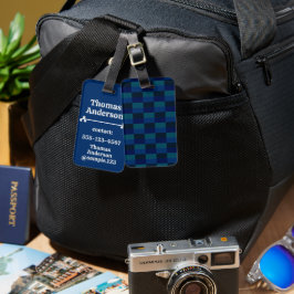 Dark Ocean at Night Colors Bagagelabel