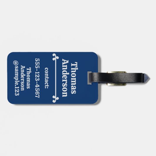 Dark Ocean at Night Colors Bagagelabel (Achterkant horizontaal)