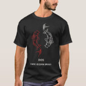 Dark Ocean S T-Shirt – Majestueuze witte en rode w (Voorkant)