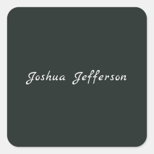 Dark Oerwoud Green Professional Creative Plain Vierkante Sticker