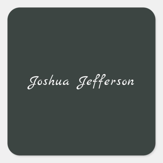 Dark Oerwoud Green Professional Creative Plain Vierkante Sticker (Voorkant)