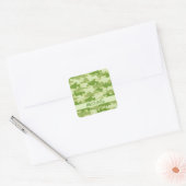 Dark Olive Green Camo Camouflage Name Persoonlijk Vierkante Sticker (Envelop)
