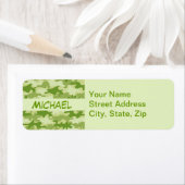 Dark Olive Green Camo Camouflage Persoonlijke naam Etiket (Insitu)