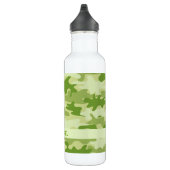 Dark Olive Green Camo Camouflage Persoonlijke naam Waterfles (Rechts)