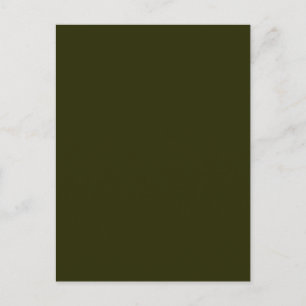 DARK OLIVE GREEN (effen kleur) ~ Briefkaart