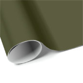 DARK OLIVE GREEN (effen kleur) ~ Cadeaupapier (Rol Hoek)