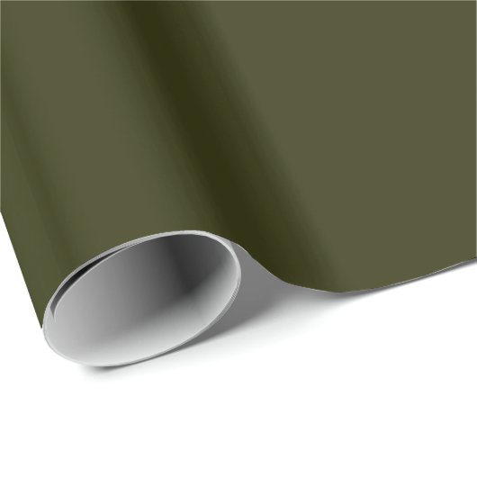 DARK OLIVE GREEN (effen kleur) ~ Cadeaupapier (Rol Hoek)