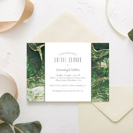 Dark Olive Green Emerald Edelsteen Vrijgezellenfee Kaart