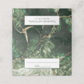 Dark Olive Green Gemstone Plaatskaartje (Buitenkant ongevouwen)