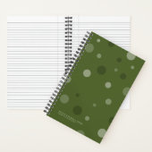 Dark Olive Green Pop Stippen spiraalgebonden Notitieboek (Binnen)