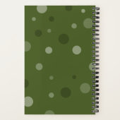Dark Olive Green Pop Stippen spiraalgebonden Notitieboek (Achterkant)