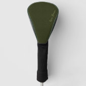 Dark olive textured  golfheadcover (Voorkant)