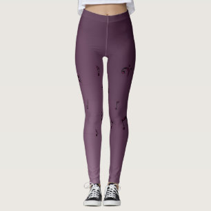 Dark Ombre muzieknoten Mauve Leggings