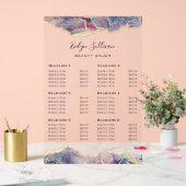 Dark Opal Design prijslijst Acryl Bord (Huwelijk)